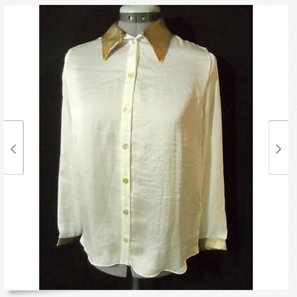 Nwt TEA N ROSE Satin Western Shirts button up top - Picture 4 of 8